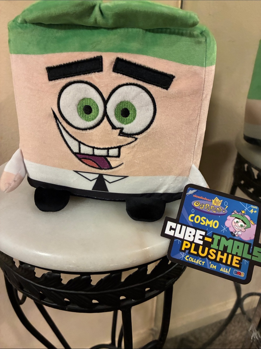 RMS Cosmo Cube-imal Slow Rise Plushie - Green and Pink Kids Accessory